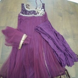 Indian Dress with skinny bottom and Duppatta